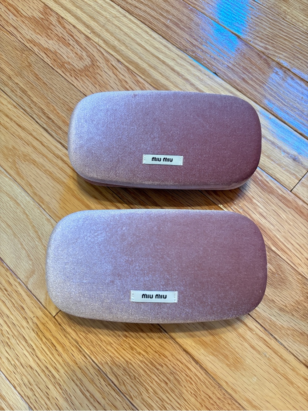 Miu Miu Dusty Rose Velvet Sunglasses Cases ONLY - Set of 2